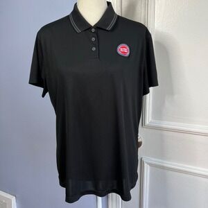 Nike Dri-Fit Detroit Pistons Polo Top Basketball NBA Short Sleeve Women's XL